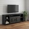 Homeroots 59in Black Cabinet Enclosed Storage TV Stand 490380 - alternate 2