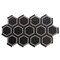 Apollo Tile Aureole 8.66 in. x 9.84 in. Matte Black and White Porcelain Hexagon Wall and Floor Tile (8.07 sq ft/case) - 18 Sheets APLENC88NITA - alternate 2