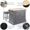Crosley Oxford Kitchen Island W/Square Seat Stools KF300065BK - alternate 3