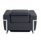 Homeroots 41" Dark Gray Italian Leather Power Recliner Chair 482246 - alternate 2