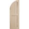 Ekena Millwork Riverwood 2 Equal Flat Panel w/Quarter Round Arch Top Faux Wood Shutters, 15W x 86H, 71 Low Side, PR SHUFPQ15X86RWPR - alternate 2