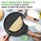 Nutrichef 9.45 in Non-Stick Crepe Pan with Wooden Spreader, Durable Marble Coated Dosa Pan, Bakelite Handle NCMKCP0024BK - alternate 2