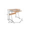 Homeroots 43" Oak Wood and Stainless Steel Computer Desk 723739 - alternate 4