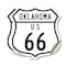 Signmission Oklahoma Route Marker Shield Sign Us 66, 4 inch X 4 inch, Vinyl Decal, 2PK SHI-D-2PACK-4-426 - alternate 1