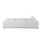 Homeroots White Italian Leather Reclining L Shaped Two Piece Corner Sectional 482253 - alternate 2