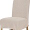 Homeroots Beige And Brown Upholstered Fabric Open Back Dining Side Chair 605662 - alternate 2