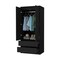 Homeroots 32" Black Accent Cabinet Soft Close With Multiple Shelves And Three Drawers 518212 - alternate 2