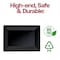 Smarty Had A Party 9" x 13" Black Rectangular with Groove Rim Plastic Serving Trays (24 Trays), 24PK 7903-CASE - alternate 2