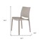Homeroots Set of Four Taupe Heavy Duty Plastic Outdoor Stacking Dining Chairs, 4PK 565209 - alternate 2