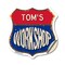 Signmission Tom's Workshop, 18 Inch X 18 Inch, Vinyl Decal SHI-D-18-489-TOM - alternate 1