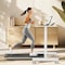 Simple Deluxe iPower Standing Desk Small Rolling Desk with Lockable Wheels, Mobile Stand Up Desk Adjustable Heigh 3A88HKDESKMHL07WHT - alternate 2