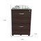 Homeroots Espresso Finish Wood Rolling Filing Cabinet 249815 - alternate 2