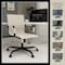 Leisuremod Harris Faux Leather Office Chair - Mid-Back Ergonomic Swivel Desk Chair, Iron Base HOBL19TL - alternate 2