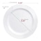 Smarty Had A Party 625 Solid White Economy Round Disposable Plastic Pastry Plates 120 Plates, 120PK 116WH-CASE - alternate 2