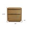 Homeroots 24" Natural Solid and Manufactured Wood Two Drawer Nightstand 555396 - alternate 3