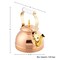 Classic Cuisine Copper Tea Kettle Teapot w/ Copper Exterior, Nickel Lining, and Ceramic Handle Vintage-Style Kettle GW86A09-01 - alternate 2