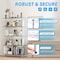Whitmor Simple Deluxe 5-Tier Storage Shelves, 35.83in W x 13.98in D x 71.7in H Wire Metal Shelving Unit, 12 HKSHLF72361405C - alternate 2