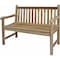 Homeroots 26in Natural Teak Solid Wood Garden Bench 376760 - alternate 2