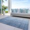 Homeroots 3' X 5' Navy Blue And Sky Blue Abstract Washable Indoor Outdoor Area Rug 588214 - alternate 2