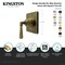 Kingston Brass Single-Handle Six-Way Diverter Valve with Square Trim Kit, Brushed Brass KS4047HL - alternate 2
