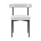 Homeroots Set of Two Gray And Black Upholstered Polyester Open Back Dining Side Chairs 569408 - alternate 2
