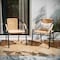 Flash Furniture Lila  Beige Rattan Indoor-Outdoor Restaurant Stack Chair, PK2 2-TLH-037-BGE-GG - alternate 2