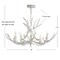 Jonathan Y Eldora 30" 5-Light Rustic Farmhouse Adjustable Resin Antler LED Chandelier, White JYL6300B - alternate 3