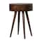 Homeroots 22" Brown Solid Wood Round One Drawer Nightstand 651745 - alternate 2