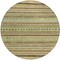 Homeroots 8' Beige And Taupe Round Striped Washable Indoor Outdoor Area Rug 615322 - alternate 2