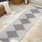 Jonathan Y Vinales Diamond Stripe Light Gray/Black 2 ft. x 8 ft. Indoor/Outdoor Runner Rug SMB204B-28 - alternate 2