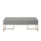 Homeroots 46" Gray And Gold Stainless Steel Coffee Table With Two Drawers 543872 - alternate 3