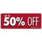 Signmission 50% Off, 18 Inch, Banner B-30335 - alternate 1