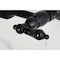 Kingston Brass Two-Handle Wall Mount Bridge Kitchen Faucet, Matte Black KS1260PKL - alternate 2