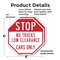 Signmission Stop No Trucks Low Clearance Cars O, 6 inch X 6 inch, Plastic Sign, 2PK OC-P-2PACK-6-225 - alternate 2