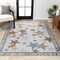 Jonathan Y Star Gazer Geometric Machine-Washable Ivory/Blue/Orange 3 ft. x 5 ft. Area Rug KDW100A-3 - alternate 2
