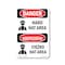 Signmission OSHA Danger Sign, Hard Hat Area Bilingual, 18in X 12in Decal, OS-DS-D-1218-VP-1292 OS-DS-D-1218-VP-1292 - alternate 1