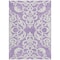 Homeroots 8' X 10' Purple And Ivory Damask Washable Indoor Outdoor Area Rug 614452 - alternate 2