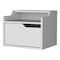 Homeroots 13" White Wood One Drawer Floating Nightstand 546200 - alternate 2