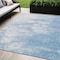 Homeroots 5' X 8' Sky Blue Denim Blue And Silver Abstract Washable Indoor Outdoor Area Rug 582219 - alternate 1
