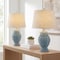 Jonathan Y Margie Wicker 20.5" Bohemian Rustic Iron LED Table Lamp, Blue, 2PK JYL4041B-SET2 - alternate 3
