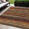 Homeroots 5' X 8' Chocolate Beige And Copper Striped Washable Indoor Outdoor Area Rug 598879 - alternate 1