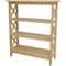 International Concepts X-Sided Shelf Unit, 3 Tier, Unfinished SH-3630X - alternate 1