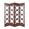 Homeroots 84" Brown Solid Wood Folding Four Panel Screen Room Divider 342747 - alternate 2
