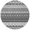 Homeroots 8' Black Gray And Ivory Round Quatrefoil Washable Indoor Outdoor Area Rug 583200 - alternate 2