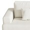 Homeroots 94" White Chenille Modular Stainless Steel Sleeper Sofa With Toss Pillows 706811 - alternate 3