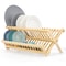 Megachef 2-Tier Collapsible Kitchen Bamboo Drying Dish Rack 750122140M - alternate 1