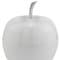 Homeroots 6" White Aluminum Decorative Apple Tabletop Sculpture 383764 - alternate 2