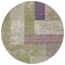 Homeroots 8' Green Purple And Pink Round Geometric Washable Indoor Outdoor Area Rug 612414 - alternate 3