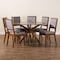 Baxton Studio Mana Modern Grey and Walnut Brown Wood 7-Piece Dining Set 254-12145-10893-ZORO - alternate 2