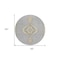 Homeroots 8' Gray Beige And Ivory Round Oriental Washable Indoor Outdoor Area Rug 598414 - alternate 3
